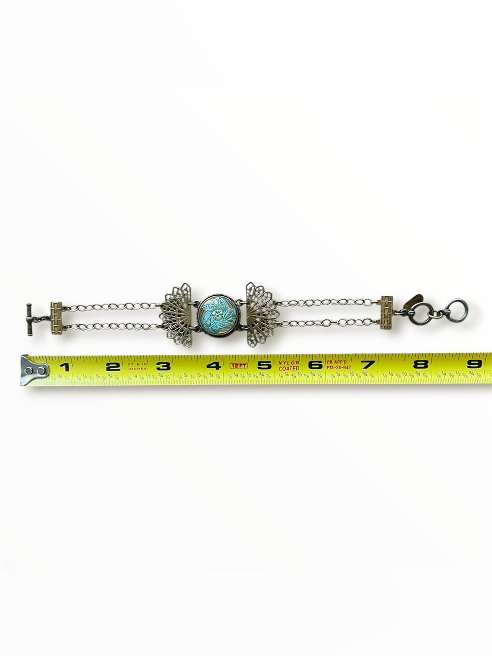 Grandmother’s Buttons Vintage Handmade Art Deco Filigree Style Button Bracelet - Picture 7 of 7
